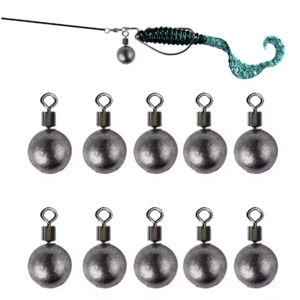 Plomos Redondos Drop Shot 360° – Kit de Pesas para Pesca - imagen 2