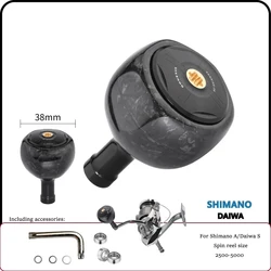 Perilla de Carrete Gomexus en Carbono 38mm para Shimano