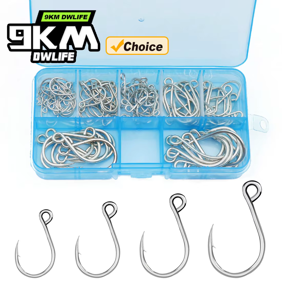 Inline 9KM – Anzuelos para carpa con púas de alta resistencia