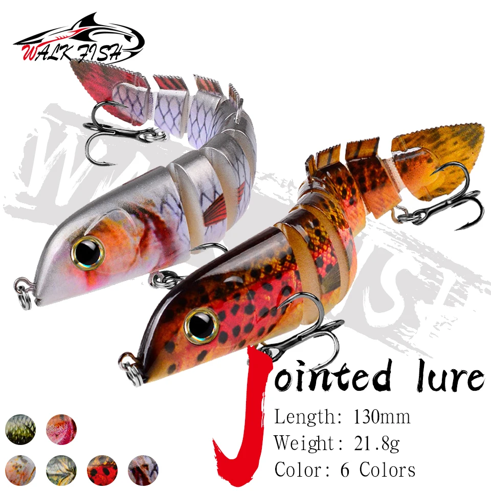 Señuelo swimbait hundimiento lento WALK FISH – Anzuelo triple - imagen 2