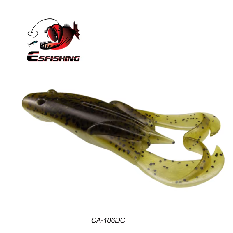 ESFISHING Señuelos de rana cabeza de serpiente lubina doble rizado - imagen 4