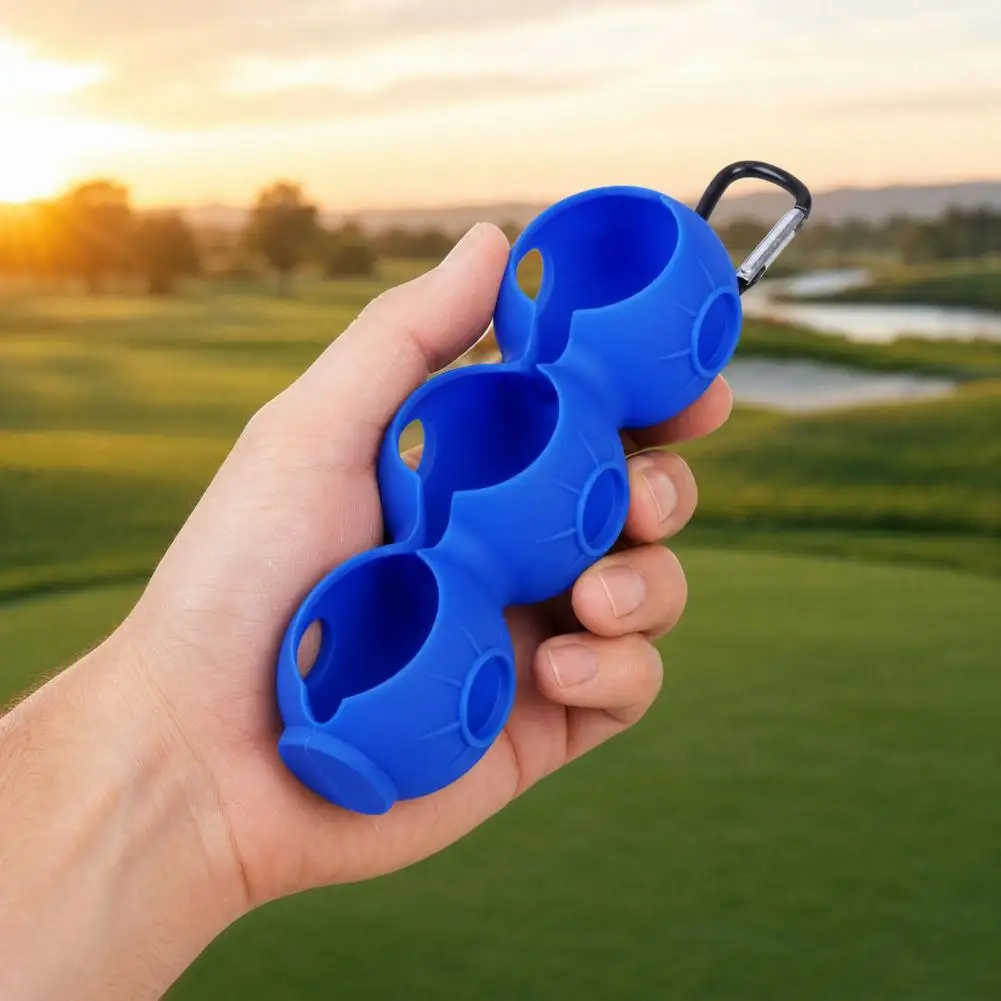 Soporte de silicona para pelotas de golf con mosquetón y funda - imagen 5