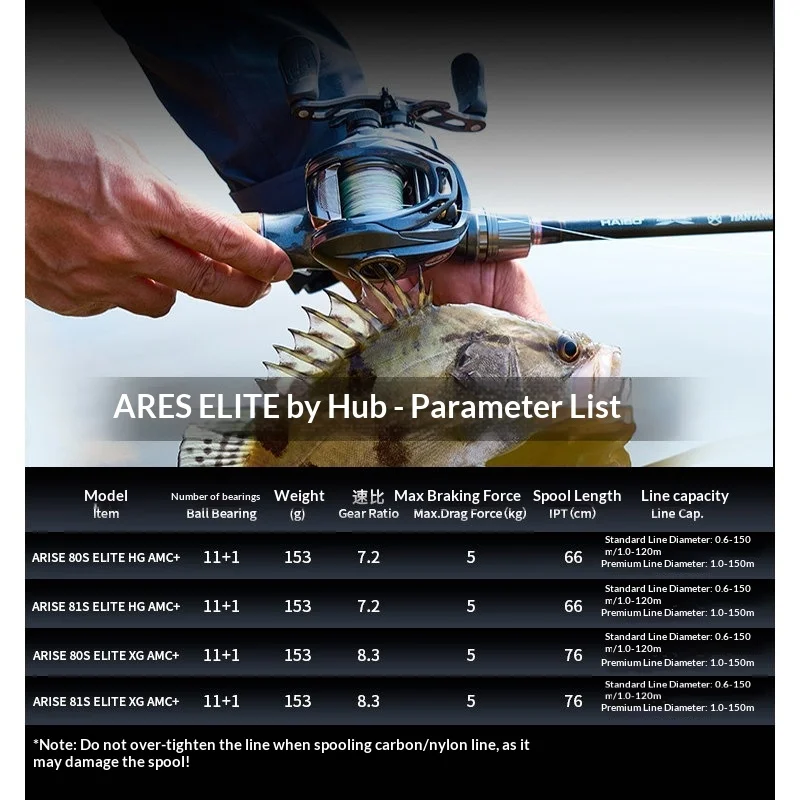 Carrete ultraligero Haibo Arise Elite 26 para micro señuelos