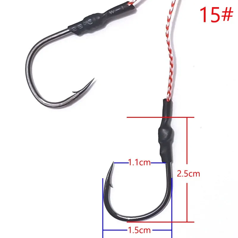 Kabura Jig Head con falda brillante deslizador para pargo - imagen 4
