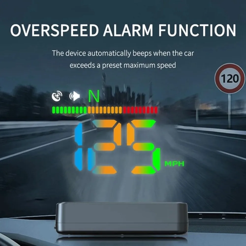Proyector HUD velocímetro digital para coche multifunción MPH/KM-H - imagen 4