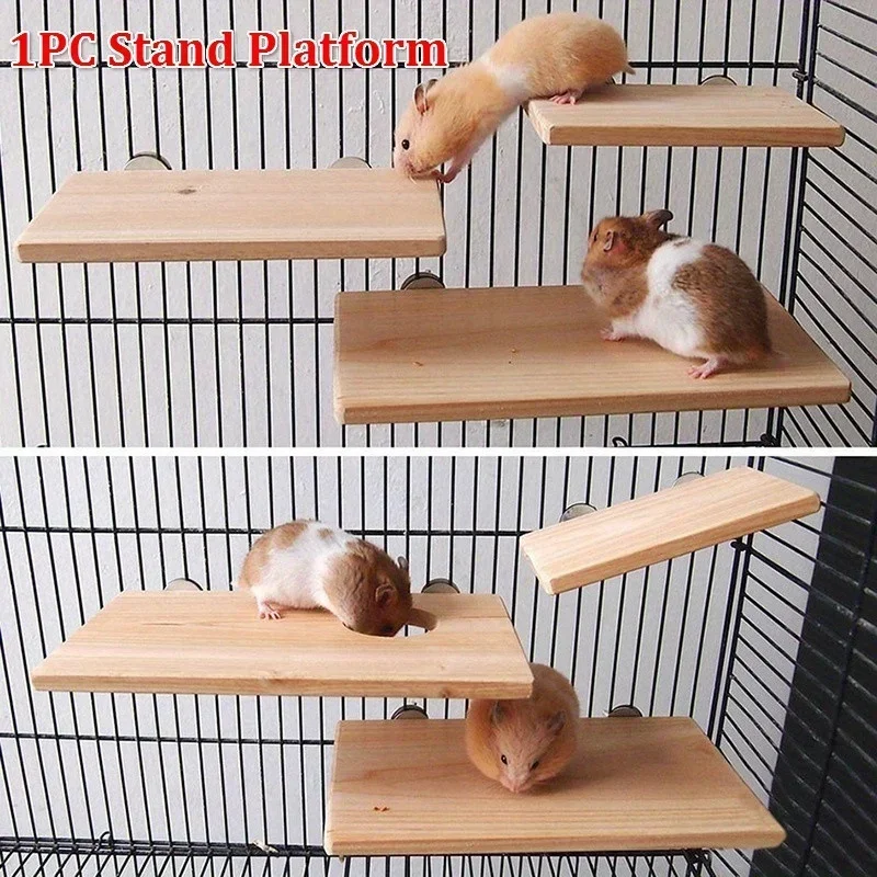 Soporte de madera para mascotas, pájaros y loros