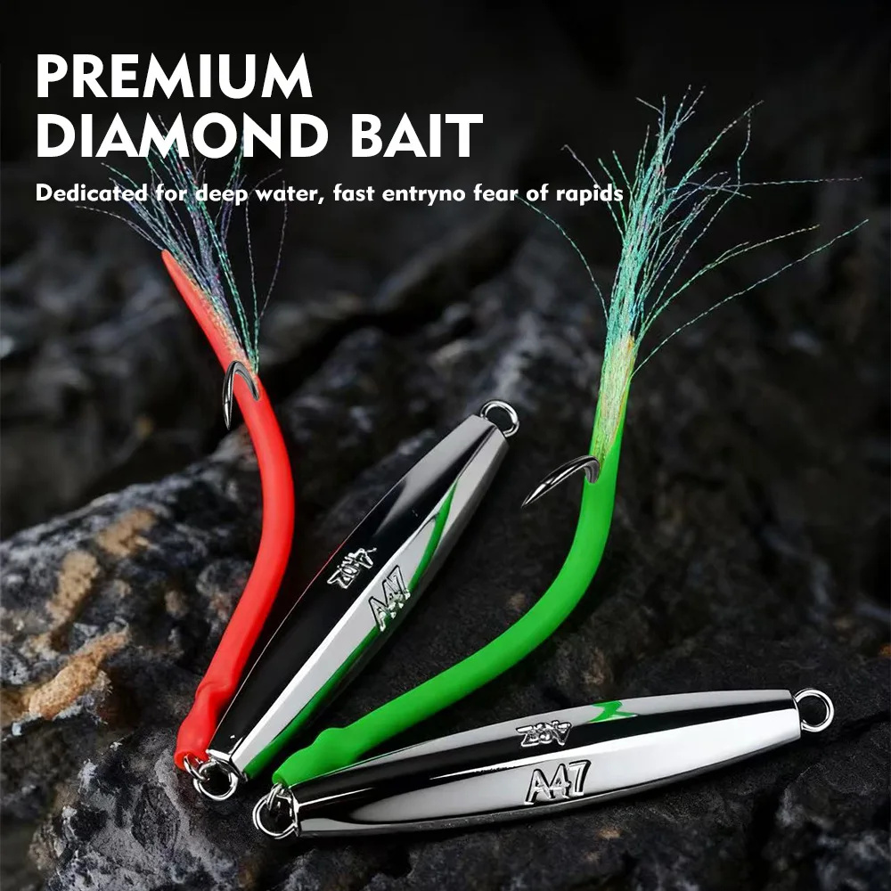 Jigs cuchara agua salada con cola – Stripers - imagen 4