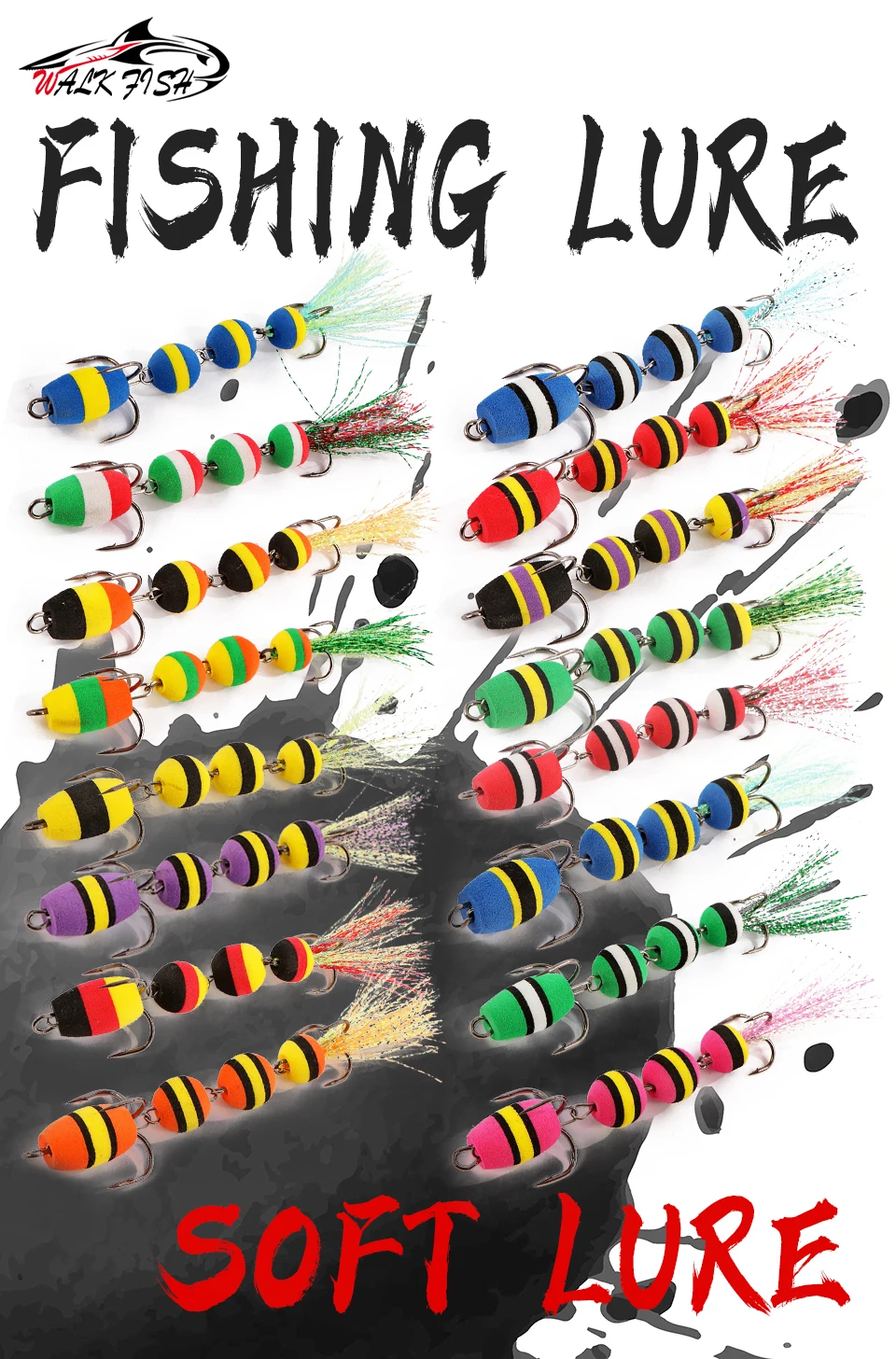 Señuelo EVA multicolor para pesca