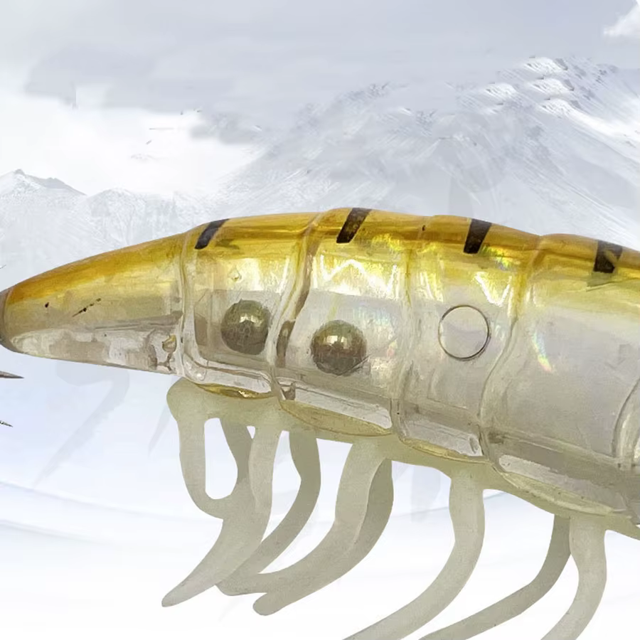 Señuelo luminoso spinnerbait de madera para calamar y camarón