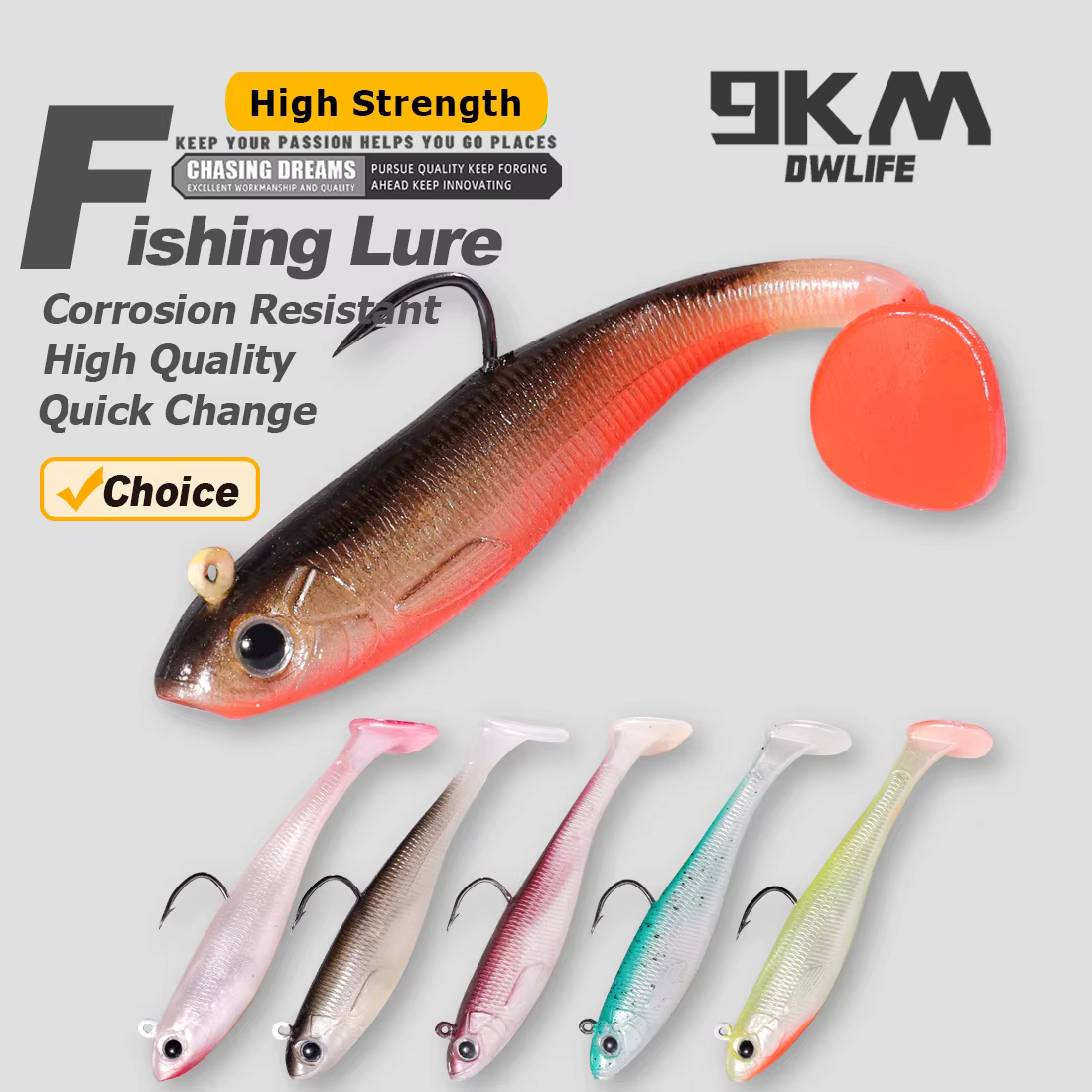 Jig Head Swimbait 9KM para black bass en agua dulce - imagen 2