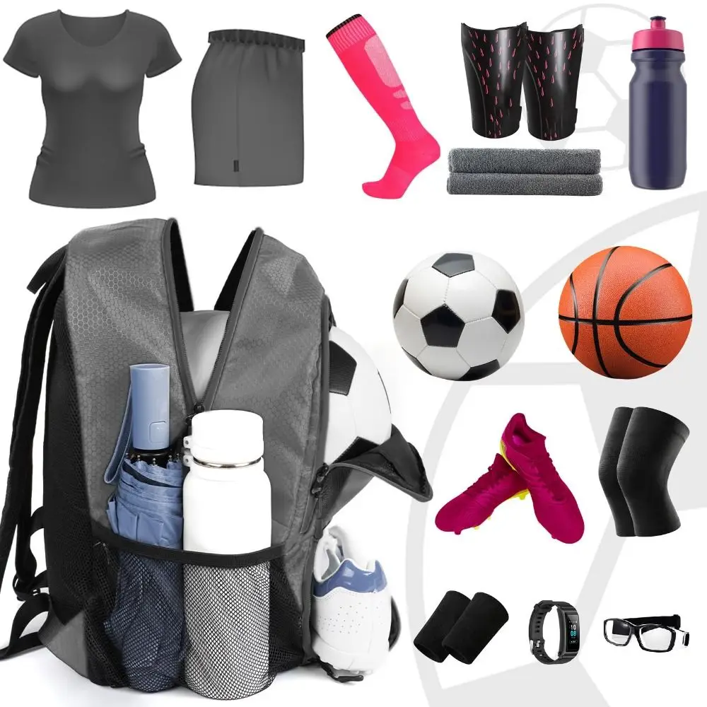Mochila de fútbol gran capacidad con compartimento para zapatos
