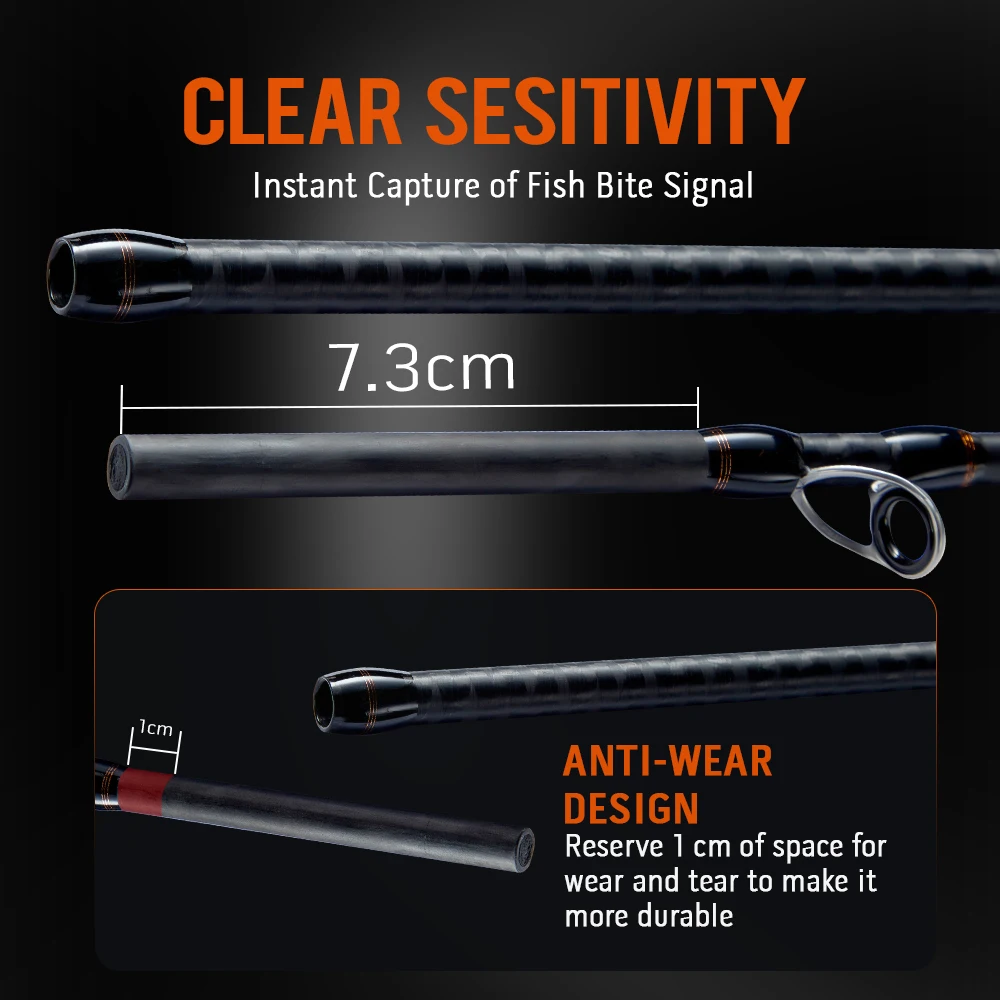 SOLOKING FLUXUS Caña ultraligera de carbono Toray 30T para lucio - imagen 4