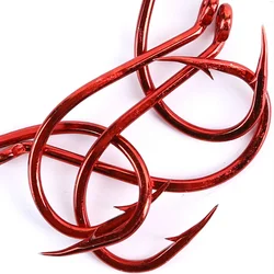 Mustad 92554 Anzuelos de acero con barba de aguja para jigs y rojos