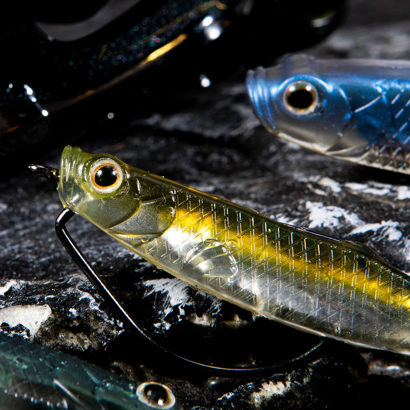 Swimbaits en tonos tierra y vivos