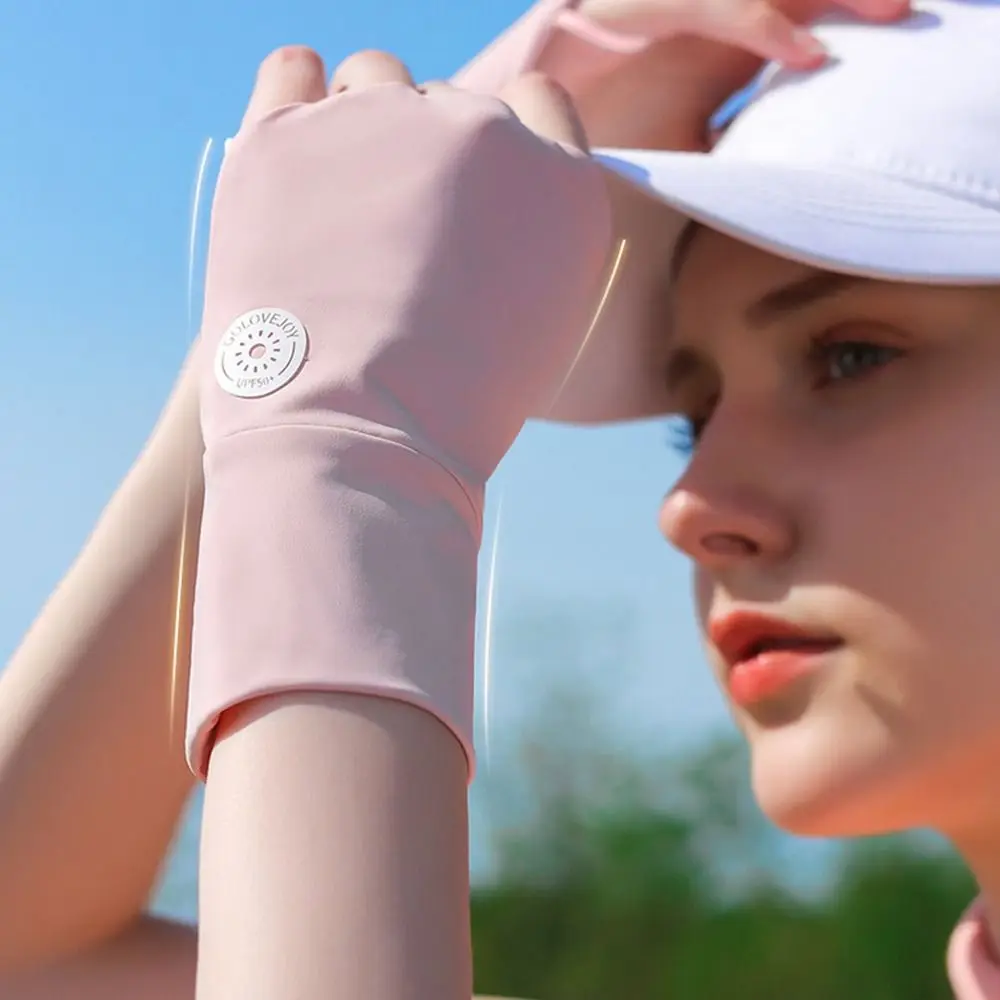 Guantes de golf de medio dedo con protección UV transpirables - imagen 3
