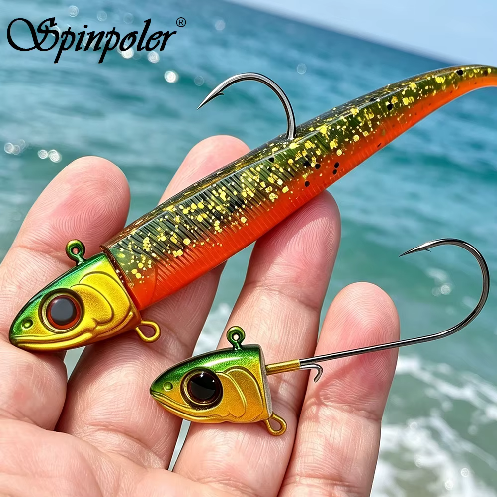 Spinpoler Jig Head Swimbait Wide Gap – Vástago Largo y Acero Alto Carbón - imagen 4
