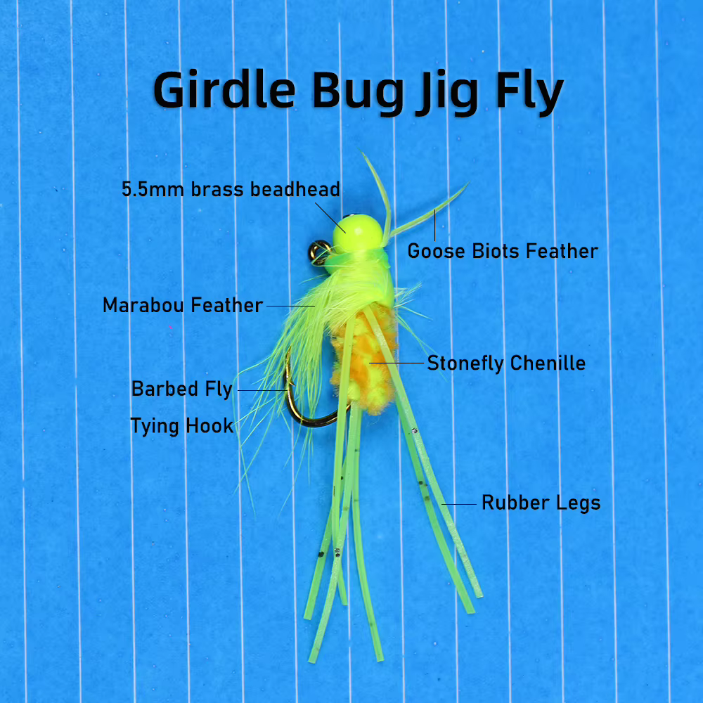 Ninfas Wifreo Bug Jig Beadhead – Mosca chenille para trucha - imagen 2