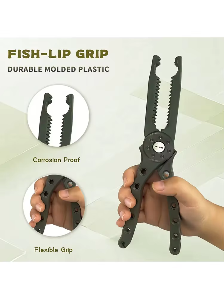 Alicates de pesca con agarre antideslizante en material PC