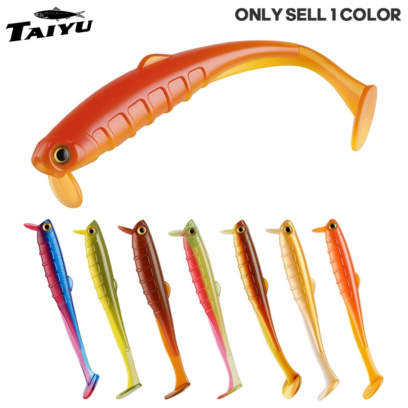 Señuelo blando Minnow T de cola Swimbait biónico multicolor ojos 3D - imagen 4