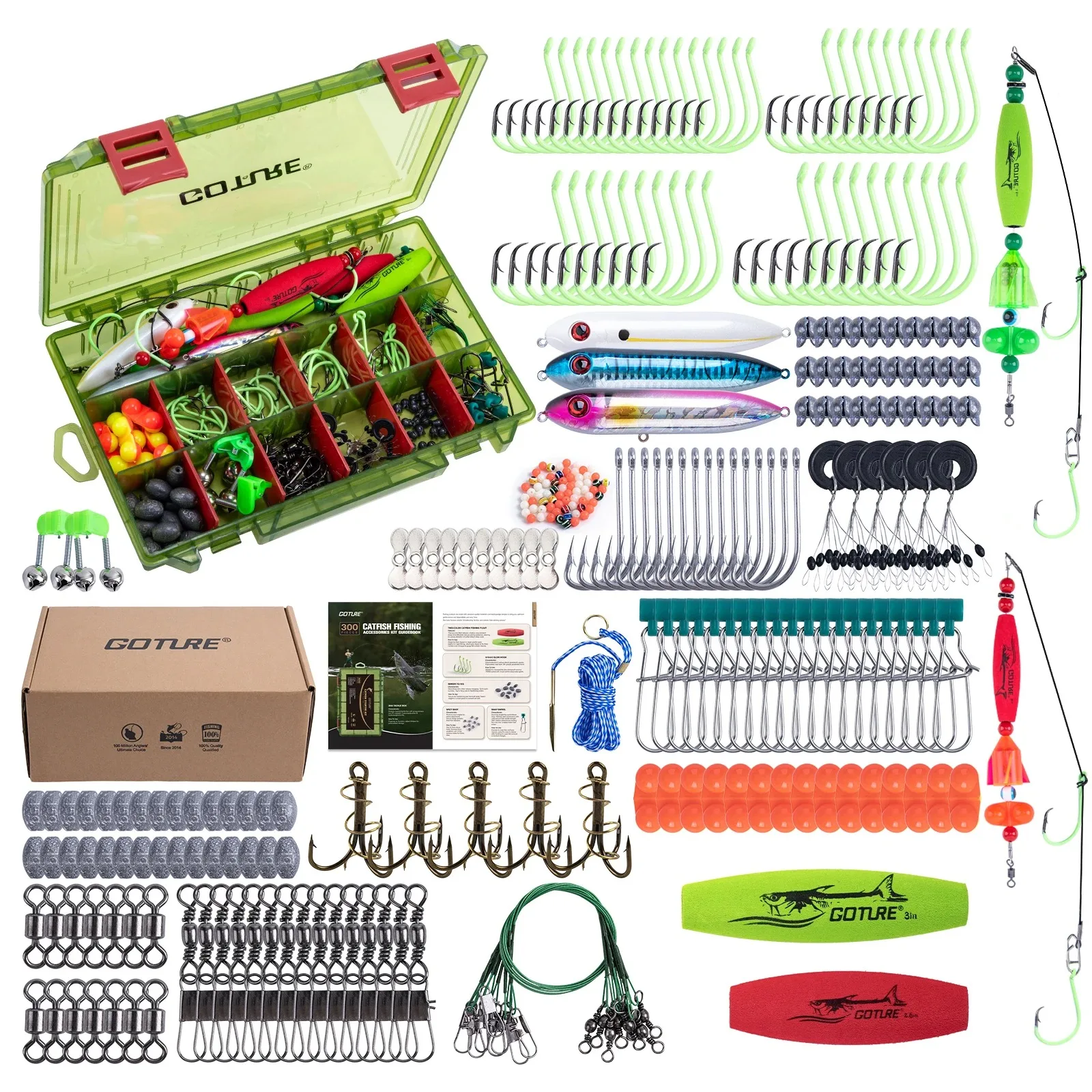 Goture Kit de pesca completo: anzuelos, plomos y cuentas - imagen 4