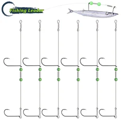 Líneas de Pesca en Acero Inoxidable con Anzuelos Dobles – Distancia Ajustable