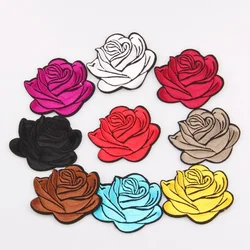 Parches termoadhesivos de rosas bordadas multicolor para ropa