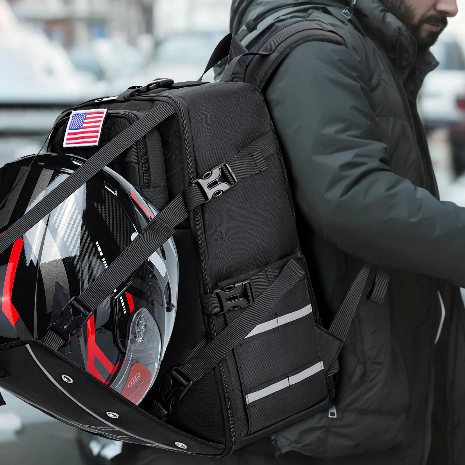 Bolsa impermeable para casco de moto, ligera y de gran capacidad - imagen 2