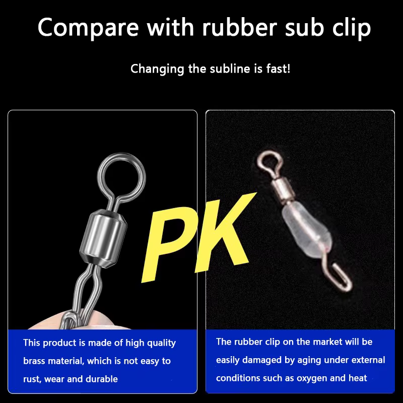Conector sublínea con figura en ocho – Clip rápido para pesca - imagen 2