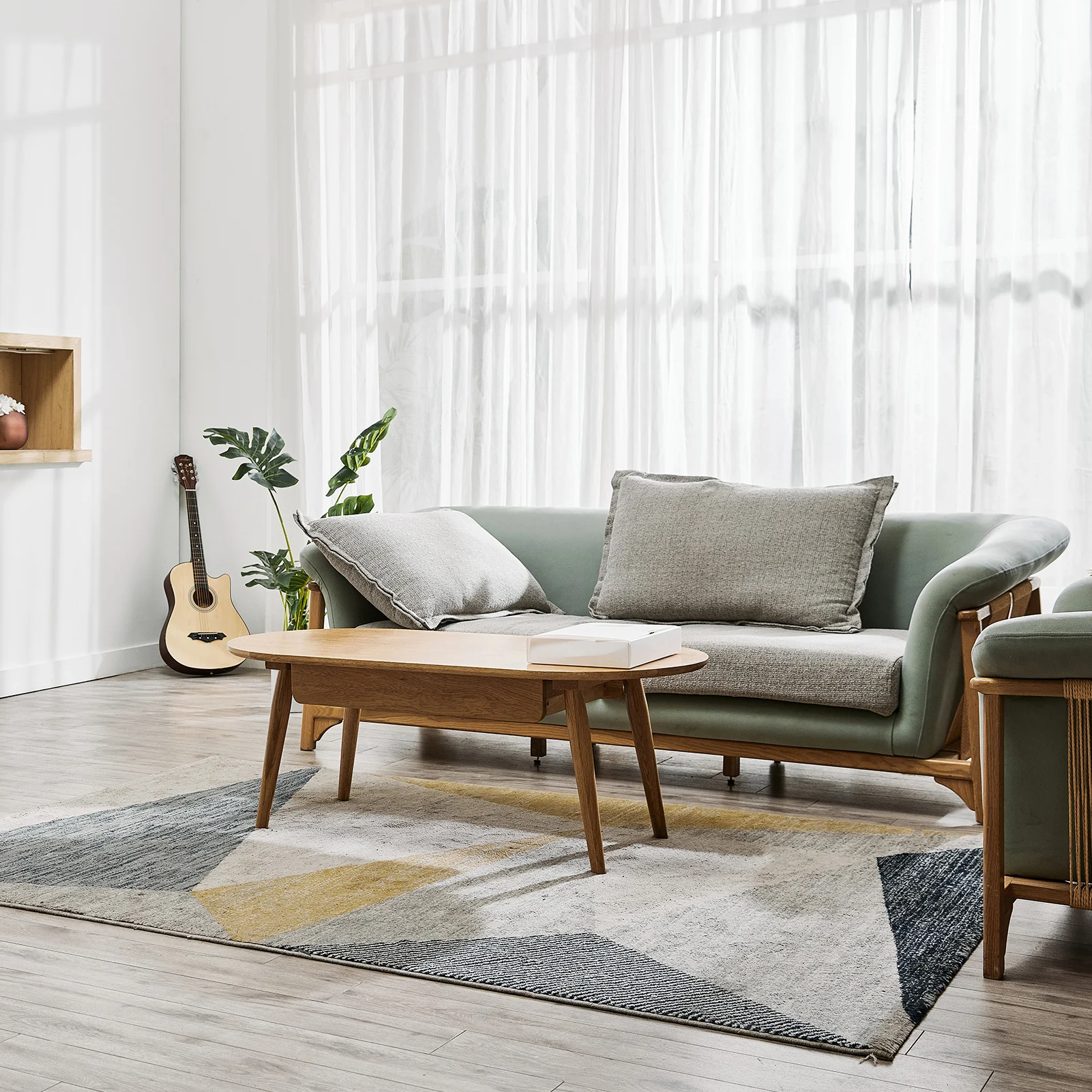 Cortinas de tul transparente suave blanco sólido para ventana - imagen 4