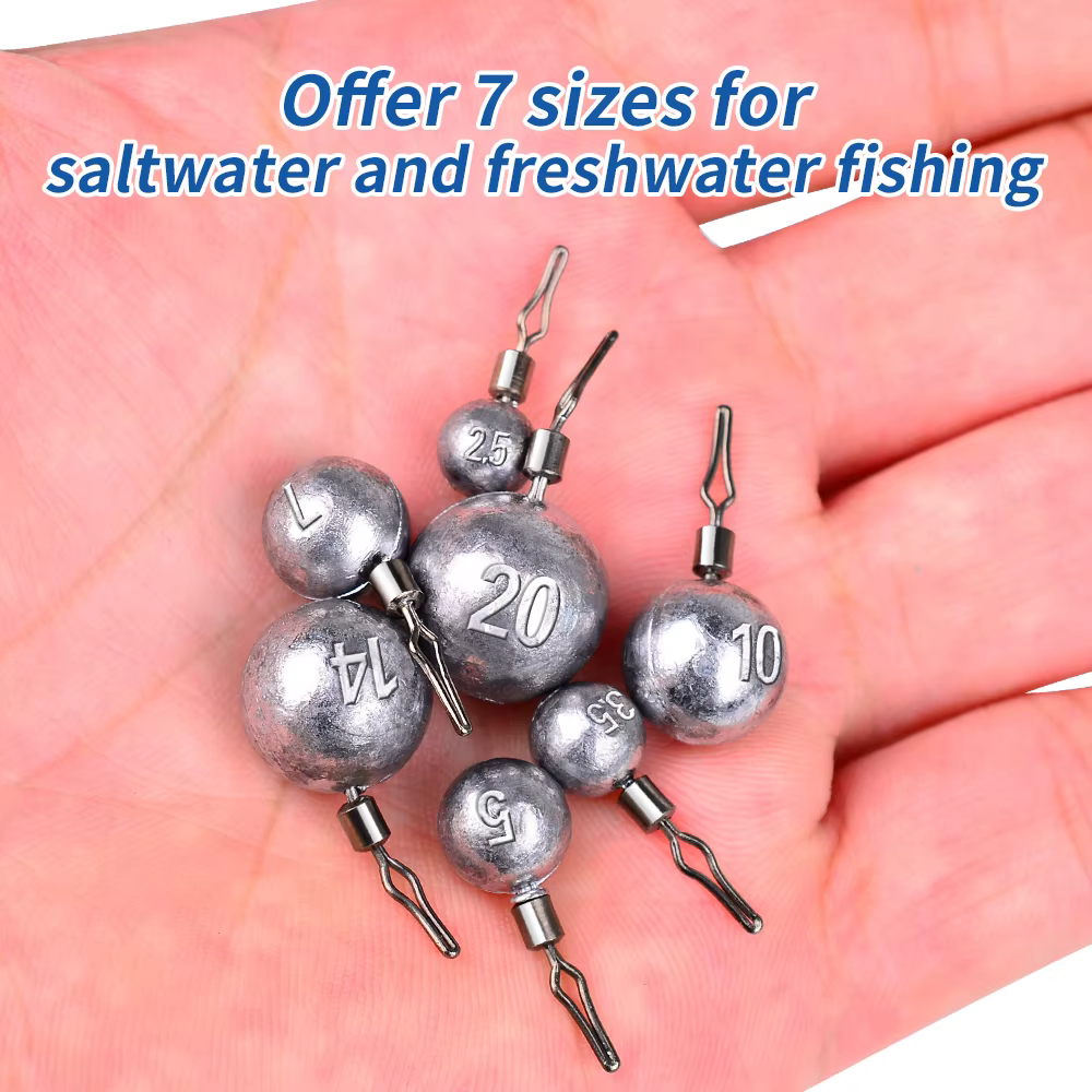 Plomos esféricos PROBEROS para pesca – Juego de 10 accesorios - imagen 5