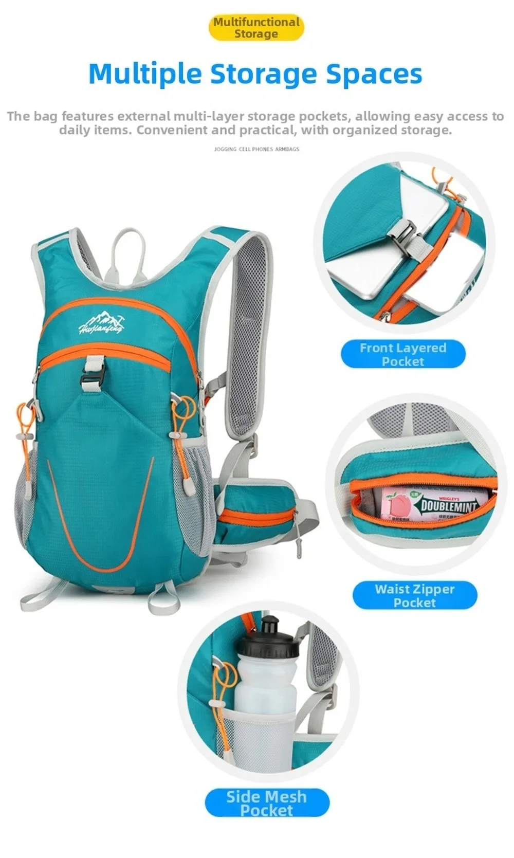 Tamaño compacto de la mochila