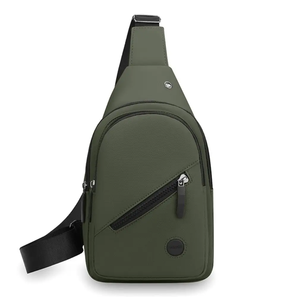 Bolso de pecho impermeable multibolsillo Oxford con auriculares