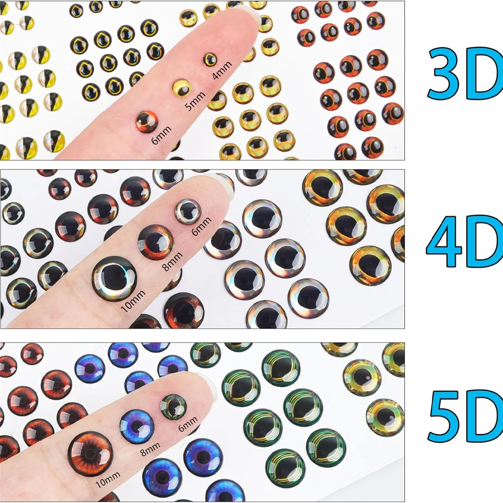 Pegatinas holográficas 3D para señuelos con ojos adhesivos - imagen 2