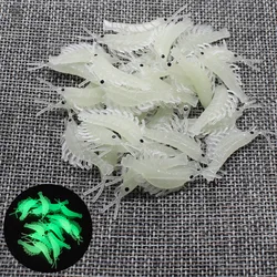 Señuelo vinilo luminoso tipo camarón para carpa y lubina