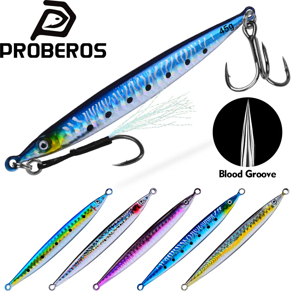 PROBEROS Jig metálico tipo cuchara para lubina – largo alcance - imagen 5