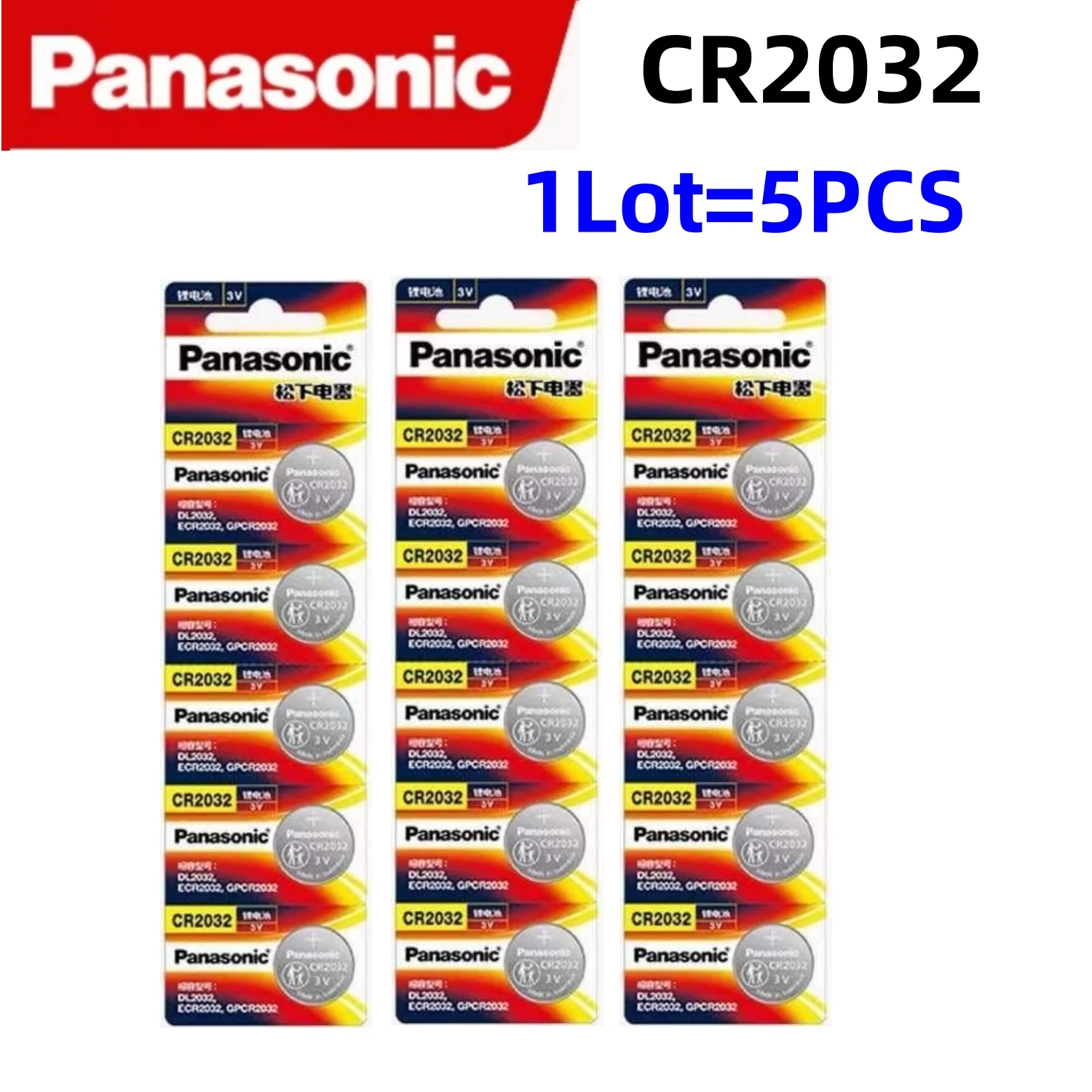 Pack de baterías CR2032 Panasonic