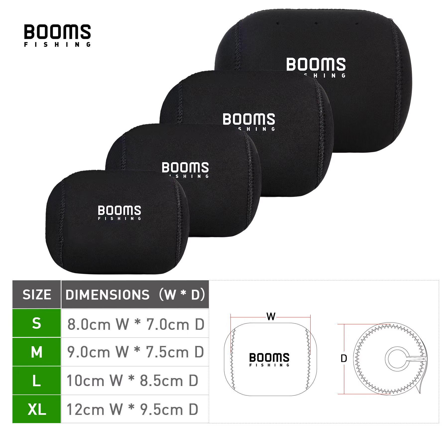 Booms RC1 Bolsa para carrete baitcasting con funda de neopreno ligera - imagen 2