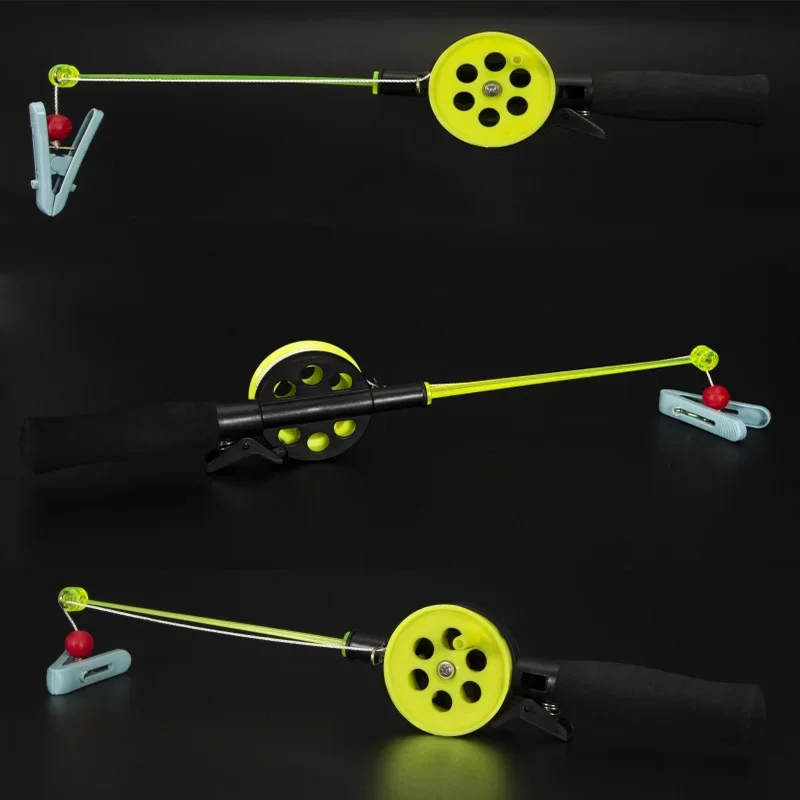 Caña de pesca en hielo portátil para cangrejos con clip - imagen 4
