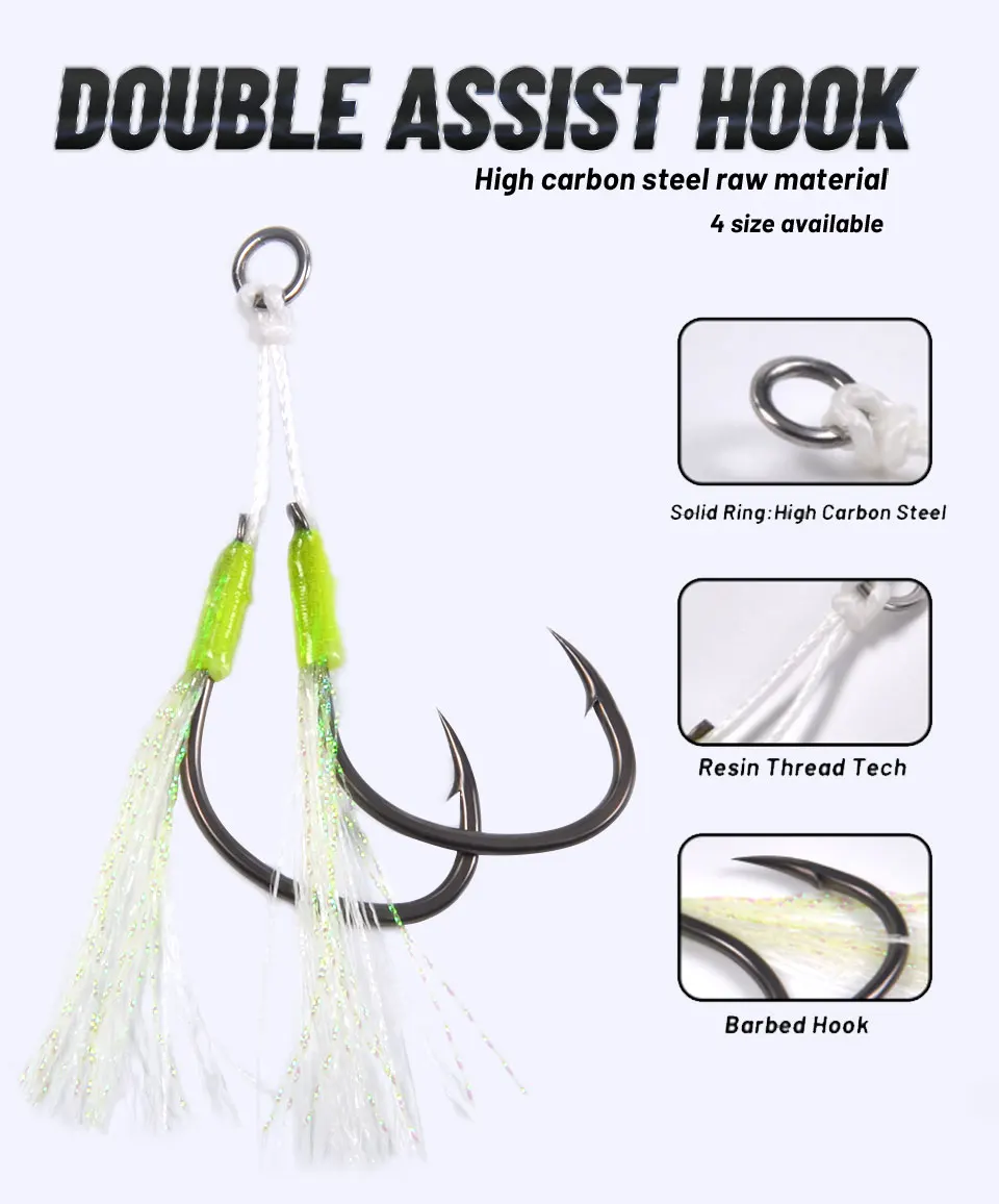 Anzuelos de acero alto carbono con revestimiento Teflón