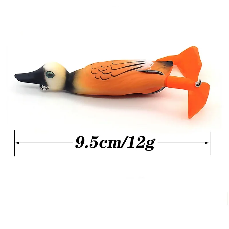 Señuelo Patito Topwater Doble Hélice Flotante para Lubina y Bagre - imagen 4