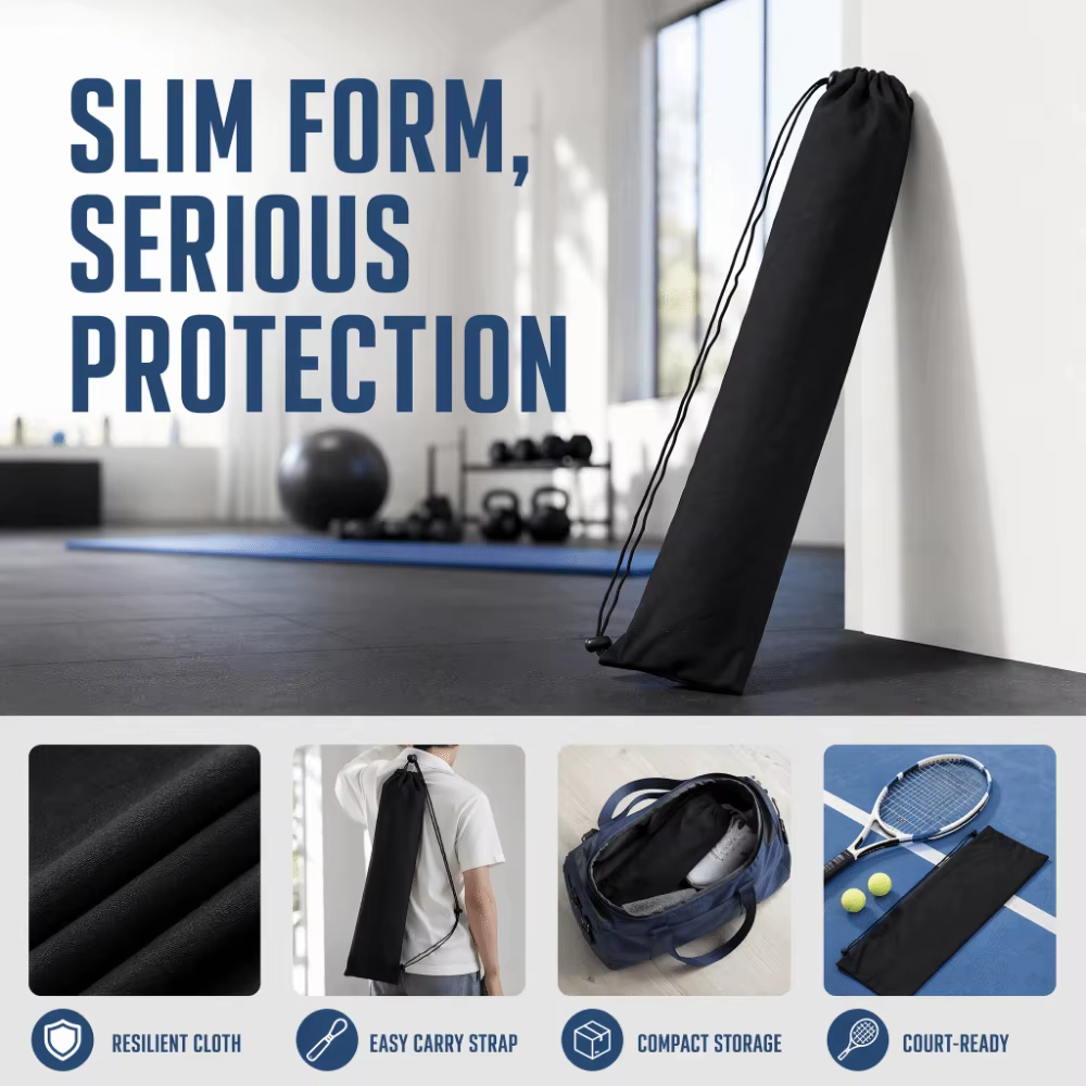 Funda Protectora para Raqueta de Bádminton – Ligera, Negra y Forrada - imagen 5