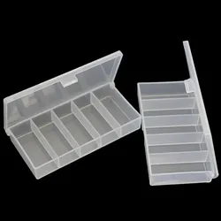 Caja organizadora de plástico para anzuelos y señuelos con celdas