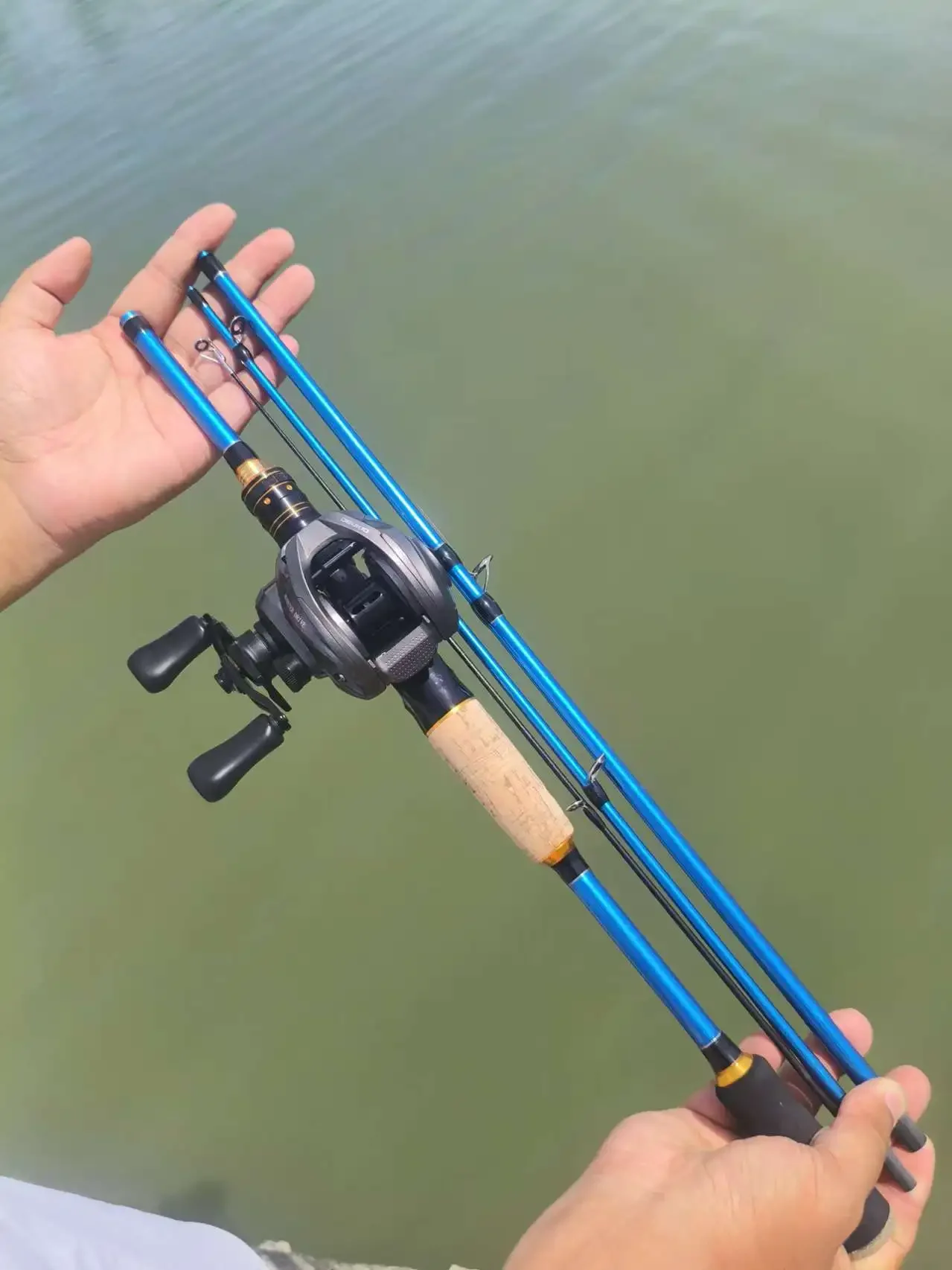 DEUKIO Combo caña y carrete baitcasting de viaje para lubina - imagen 5