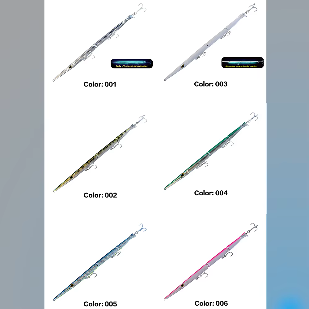 Swimbait articulado 255 mm con lápiz – Aguja hundible para lubina azul - imagen 3