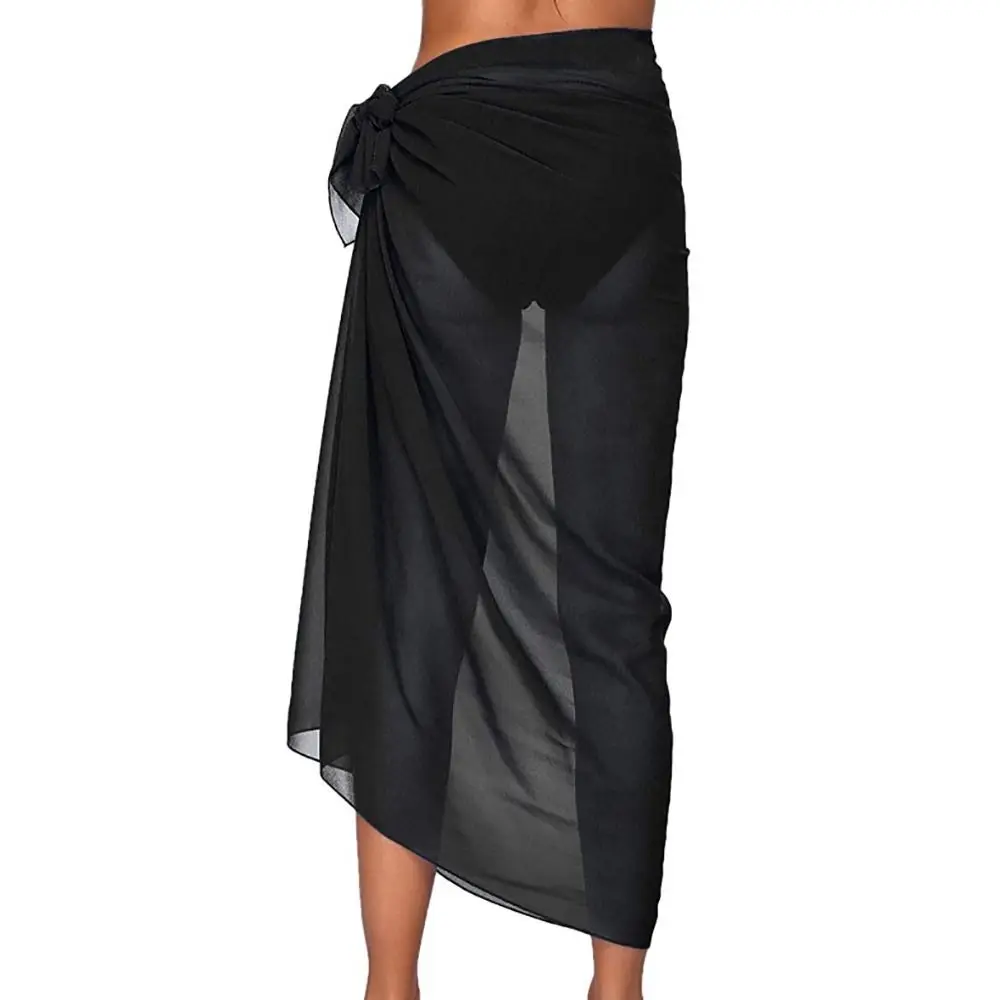 Pareo de playa multicolor largo para mujer, sarong y bufanda - imagen 2