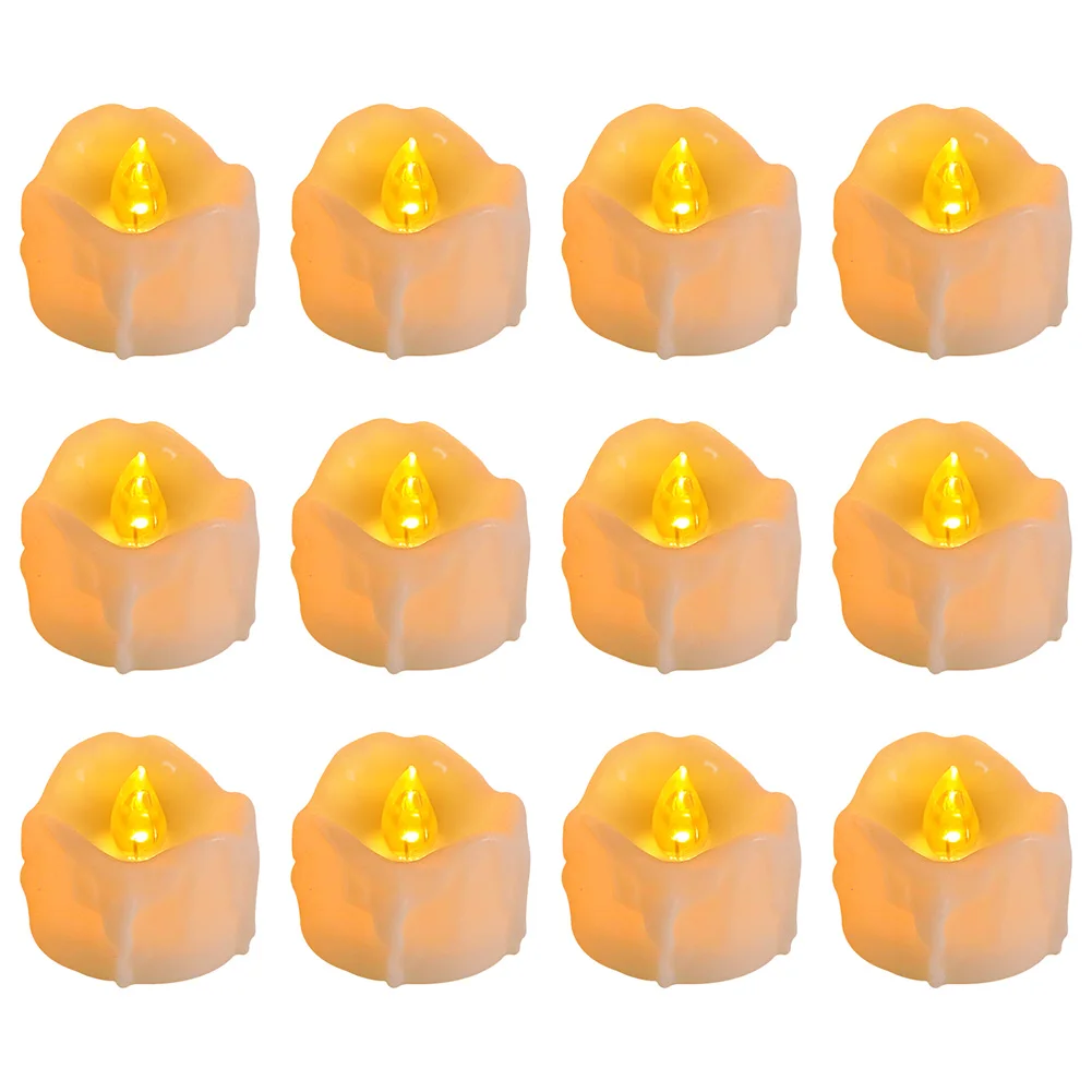 Ambiente decorativo con velas LED en diferentes soportes