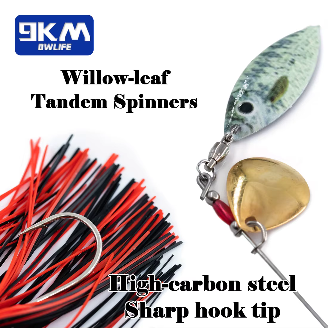 Spinnerbait 9KM Tandem Colorado Blade para lubina - imagen 5