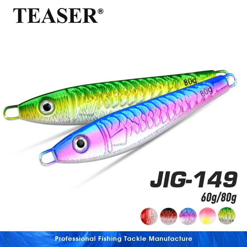 TEASER J149 señuelo jigging lubina de fundición larga brillo - imagen 2