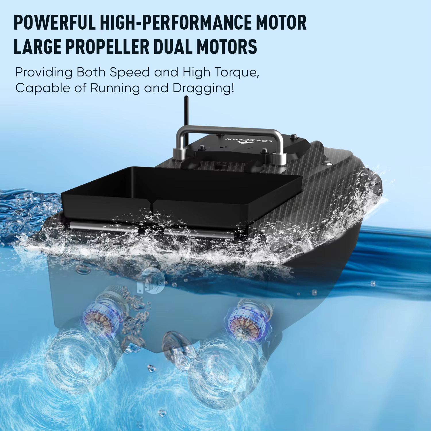Barco cebador GPS LOKEEVAN – Control 2.4G con retorno automático - imagen 3