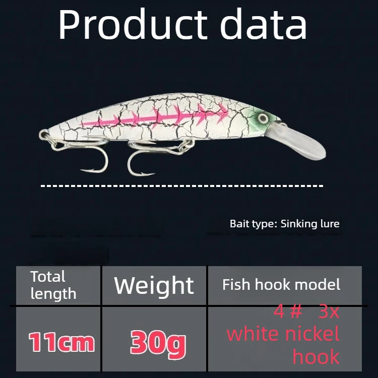 MUKUN Wobbler Minnow hundible – señuelo duro para pesca marina - imagen 2